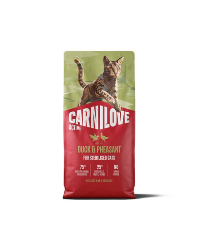 CARNILOVE Active Cat Duck and Pheasant Sterilised 6 kg kaczka i bażant, dla kotów sterylizowanych