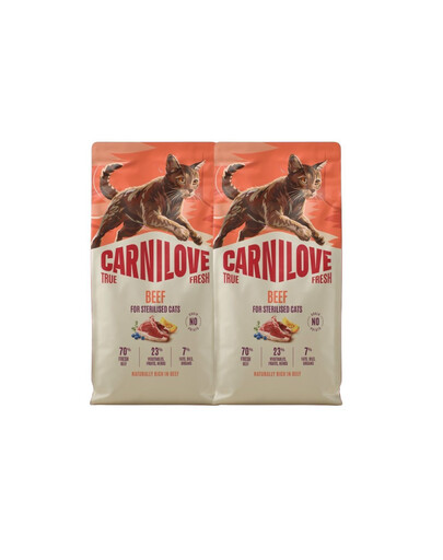 CARNILOVE True Fresh Cat Beef Sterilised 2x6 kg hovězího, pro sterilizované kočky