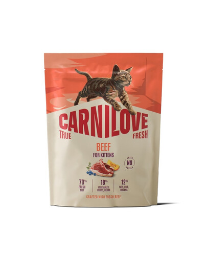 CARNILOVE True Fresh Cat Beef Kittens 400 g hovězí, pro koťata všech plemen
