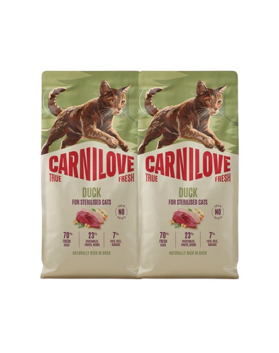 CARNILOVE True Fresh Cat Duck Sterilized 2x6 kg kachna, pro sterilizované kočky