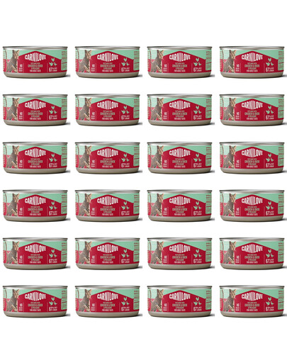CARNILOVE Cat Can Paté Chicken, Duck and Pheasant 24x100 g s kuřetem, kachnou a bažantem, paštika pro kočky