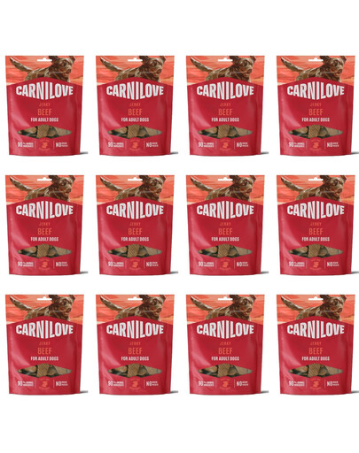 CARNILOVE Dog Jerky Beef Fillet 12x100g hovězí pamlsky pro dospělé psy