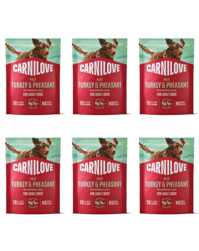 CARNILOVE Dog Pouch Krůta a bažant 6x300g mokré krmivo s krůtou a bažantem pro dospělé psy