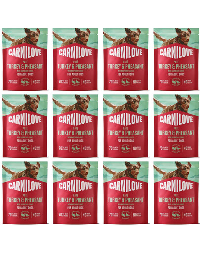 CARNILOVE Dog Pouch Krůta a bažant 12x300g mokré krmivo s krůtou a bažantem pro dospělé psy
