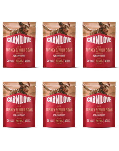 CARNILOVE Dog Pouch Krůta a divočák 6x300g mokré krmivo pro dospělé psy