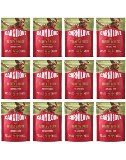 CARNILOVE Dog Pouch Krůta a kachna 12x300g mokré krmivo pro dospělé psy s krůtou a kachnou