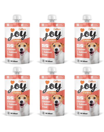 CALIBRA Joy Dog Yummy Chicken and Salmon Treat 6x100 g kuřecí a lososová masová pasta pro psy