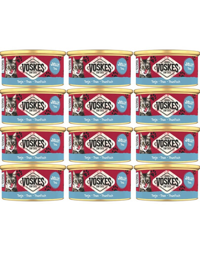 VOSKES Jelly Tuna 12x85 g 100% tuňák v želé, doplňkové krmivo pro kočky