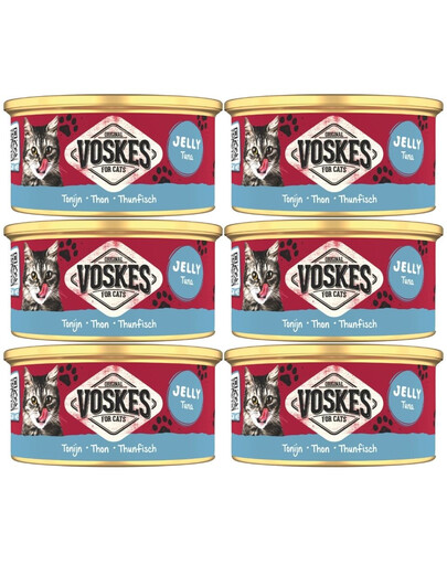 VOSKES Jelly Tuna 6x85 g 100% tuňák v želé, doplňkové krmivo pro kočky