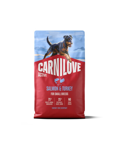 CARNILOVE Active Dog Salmon & Turkey Adult Small Breeds 4 kg łosoś i indyk, dla dorosłych psów małych ras