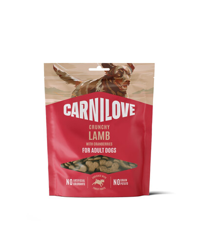 CARNILOVE Dog Crunchy Snack Lamb 200g chrupiące przysmaki z jagnięciną i żurawiną dla dorosłych psów
