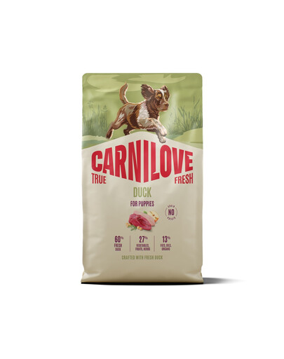 CARNILOVE True Fresh Dog Duck Puppies 4 kg sucha karma ze świeżą kaczką dla szczeniąt