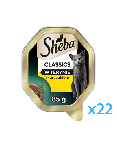 SHEBA Classics s kuřecím masem v terině 22 x 85 g mokré krmivo pro kočky