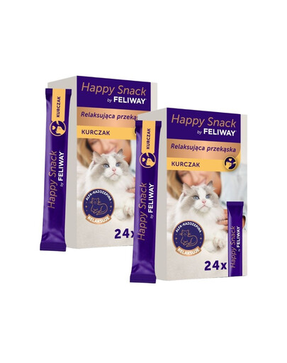 FELIWAY Happy Snack Chicken 48x15 g z kurczakiem, relaksująca przekąska dla wszystkich kotów