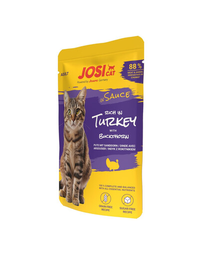 JOSERA JosiCat Bogaty w indyka w sosie 85 g karma mokra dla kotów