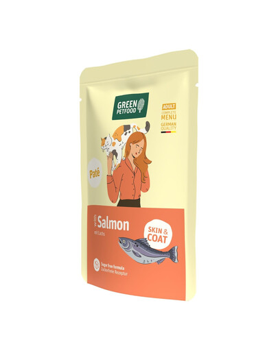 GREEN PETFOOD Cat Paté with Salmon 85 g z łososiem, pasztet dla kotów