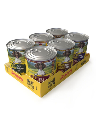 JOSERA Meat Lovers Pure Multipack 6x800 g hovězí, kuřecí, jehněčí a krůtí krmivo pro psy