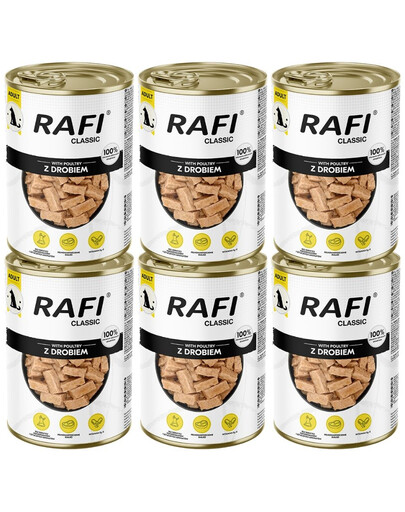 RAFI Classic Drůbež v omáčce 6x1240 g krmivo pro psy všech plemen