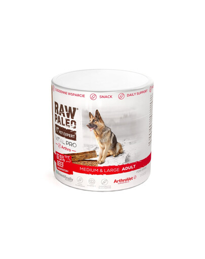 RAW PALEO Vital Pro Arthro Beef Medium Large 100g funkcjonalny przysmak na stawy dla psów ras średnich i dużych