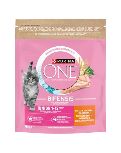 PURINA ONE Bifensis Junior Chicken 750 g s kuřecím masem, krmivo pro koťata