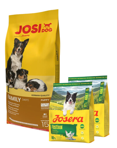 JOSERA JosiDog Family 15 kg + 2x900g krmiva ZDARMA