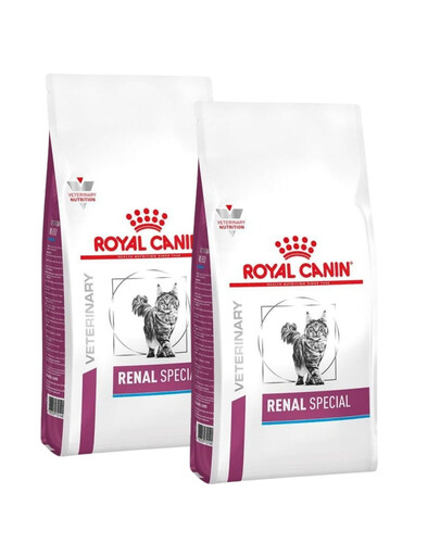 ROYAL CANIN Cat renal special 2x4 kg suché krmivo pro kočky určené pro použití při chronickém nebo akutním selhání ledvin
