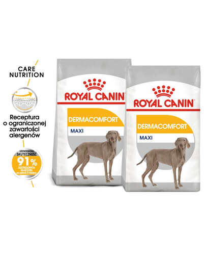 ROYAL CANIN CCN Maxi Dermacomfort 2x12 kg suché krmivo pro dospělé psy velkých plemen s citlivou kůží náchylnou k podráždění