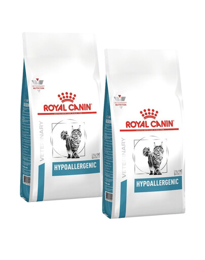ROYAL CANIN Veterinary Cat Hypoallergenic 2x4,5 kg suché krmivo pro dospělé kočky, u nichž se vyskytují nežádoucí reakce na krmivo