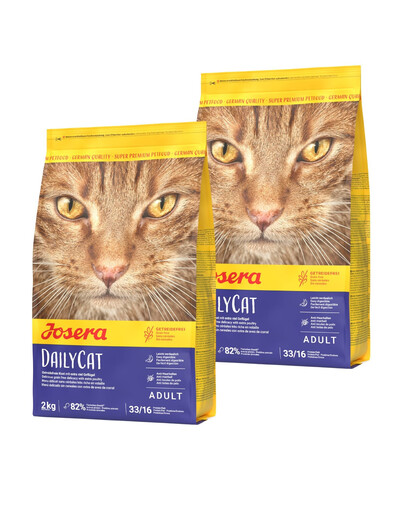 JOSERA Daily Cat 2x2 kg krmivo bez obilovin pro dospělé kočky