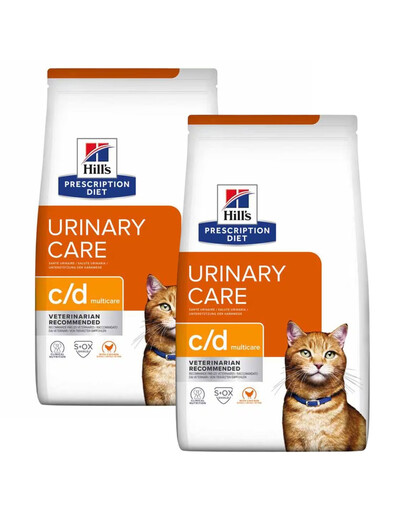 HILL'S Prescription Diet Feline c/d Multicare Chicken 2x12 kg pro kočky s citlivým močovým ústrojím