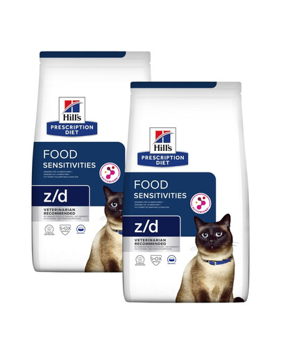 HILL'S Prescription Diet z/d Food Sensitivities Activ Biome 2x6 kg pro kočky s citlivým zažívacím traktem