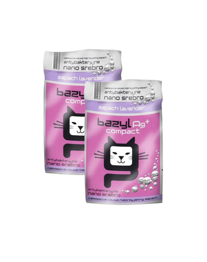 BAZYL Ag+ Compact Lavender 2x5 l lawendowy żwirek bentonitowy dla kotów