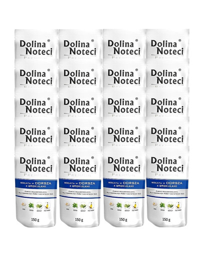 DOLINA NOTECI Premium bohatá na tresku s brokolicí, 20 × 150 g