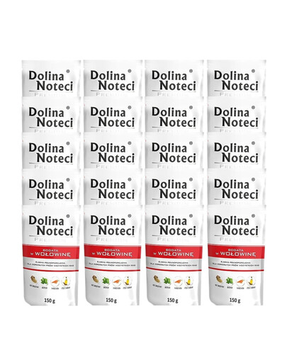 DOLINA NOTECI Prémiové bohaté na hovězí 20x150g