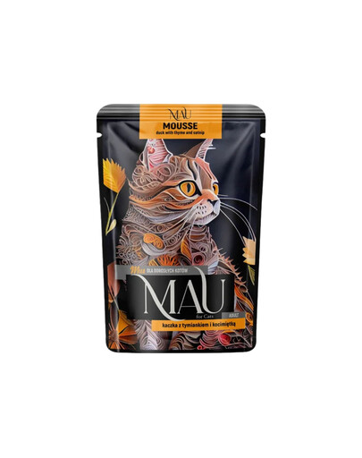 MAU Kachní pěna s tymiánem a šantou kočičí 85 g mokré krmivo pro kočky
