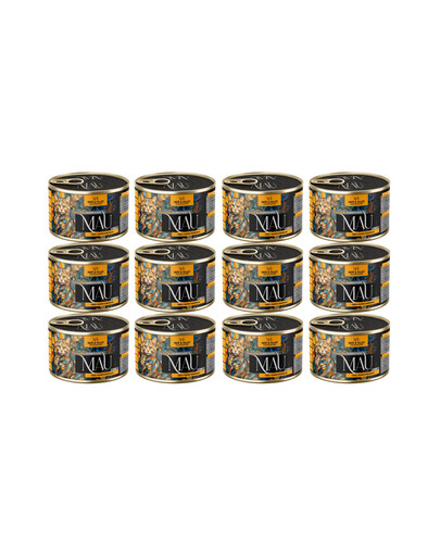 MAU Paštika a Filet Krůta s arašídovým máslem 12x185 g mokré krmivo pro kočky