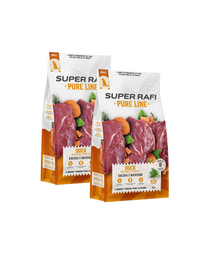 SUPER RAFI Pure Line Hovězí se sladkými bramborami 2x9 kg suché krmivo pro psy