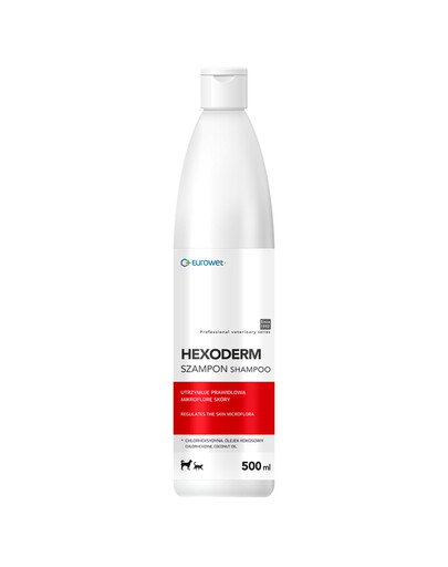 EUROWET Hexoderm 500 ml dermatologický šampon pro psy a kočky
