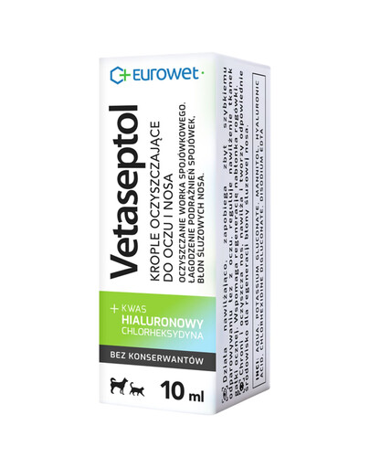 EUROWET Vetaseptol 10 ml kapky čisticí na oči a nos pro psy a kočky