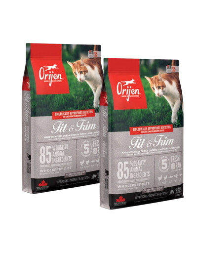 ORIJEN Fit & Trim Cat 2x 5,4 kg krmivo pro dospělé kočky