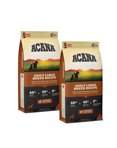 ACANA Adult large breed 2x17 kg pro psy velkých plemen nad 25 kg
