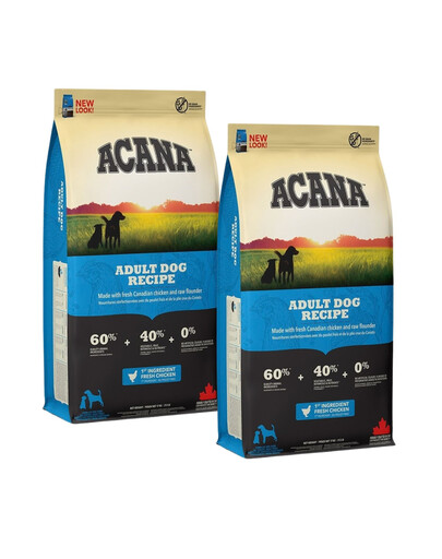 ACANA Heritage Adult Dog 2x17 kg  krmivo bez obilovin pro psy