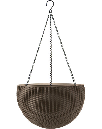 Doniczka wisząca okrągła Rattan Style