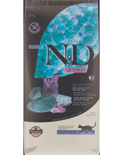 N&D CAT QUINOA DIGESTION LAMB & FENNEL 5 kg