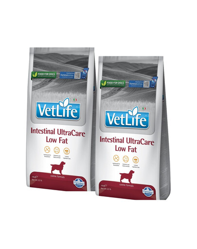 FARMINA Vet Life Dog Intestinal Ultra Care Low Fat 2x10 kg dietní krmivo pro psy
