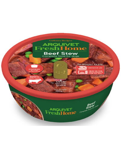 ARQUIVET Čerstvý domácí hovězí guláš 280g monoproteinové mokré krmivo pro psy