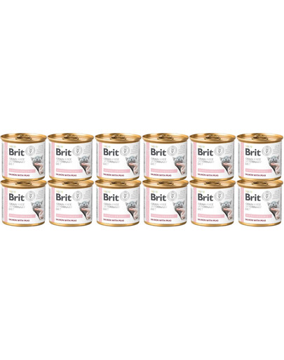BRIT Veterinary Diet Hypoallergenic Salmon & Pea pro kočky s alergiemi 12x200 g