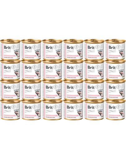 BRIT Veterinary Diet Hypoallergenic Salmon & Pea pro kočky s alergiemi 24x200 g