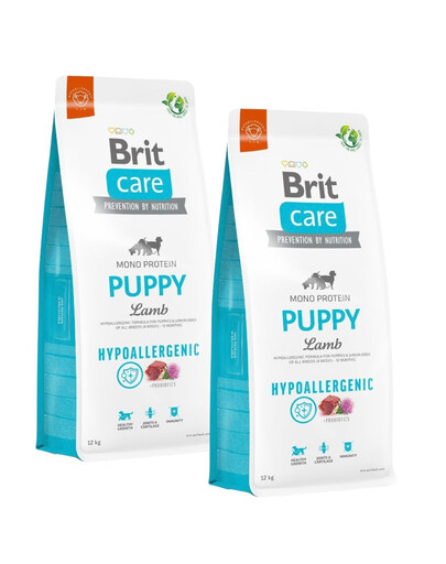 BRIT Care Hypoallergenic Puppy s jehněčím masem 2x12 kg