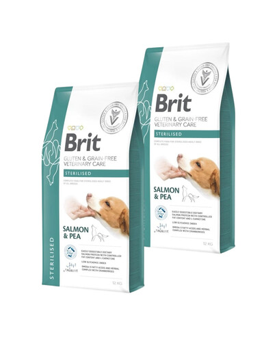 BRIT Veterinary Care Dog Gluten Grain free Sterilised 2x12 kg